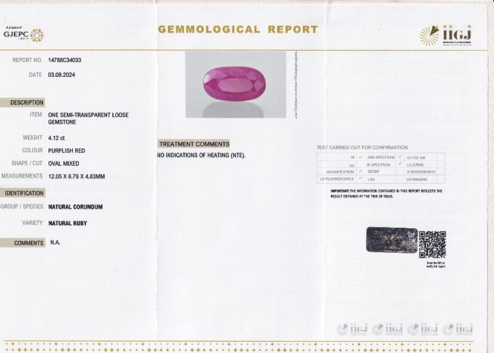 Natural Ruby - 4.12 Carat