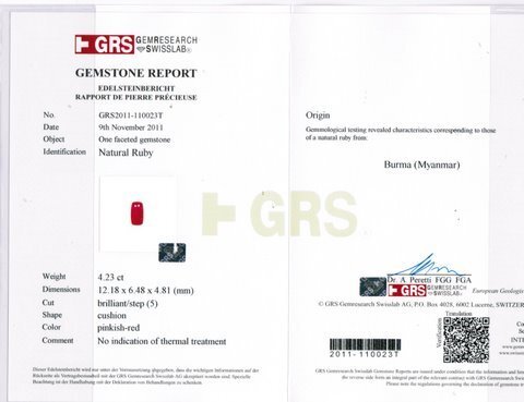 Natural Ruby - 4.23 Carat