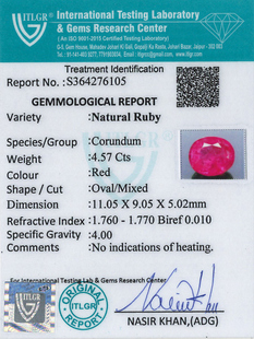 Natural Ruby - 4.57 Carat