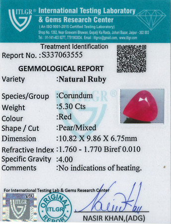 Natural Ruby - 5.3 Carat