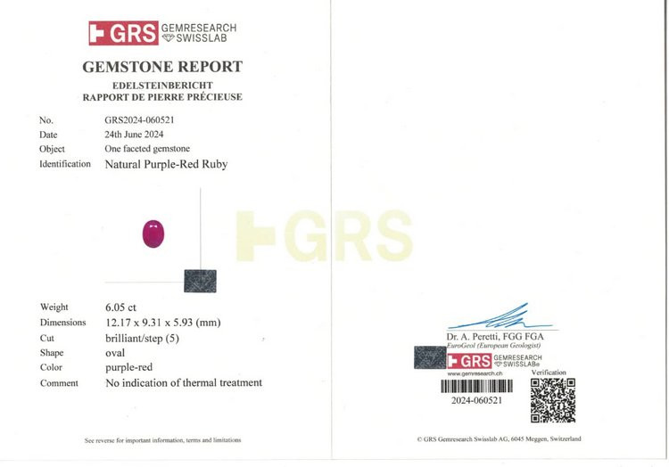 Natural Ruby - 6.05 Carat