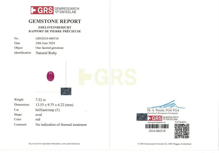 Natural Ruby - 7.32 Carat