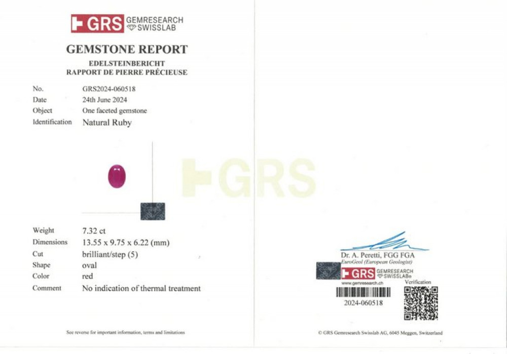 Natural Ruby - 7.32 Carat