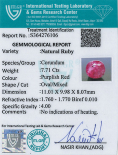 Natural Ruby - 7.71 Carat