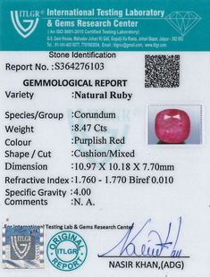 Natural Ruby - 8.47 Carat