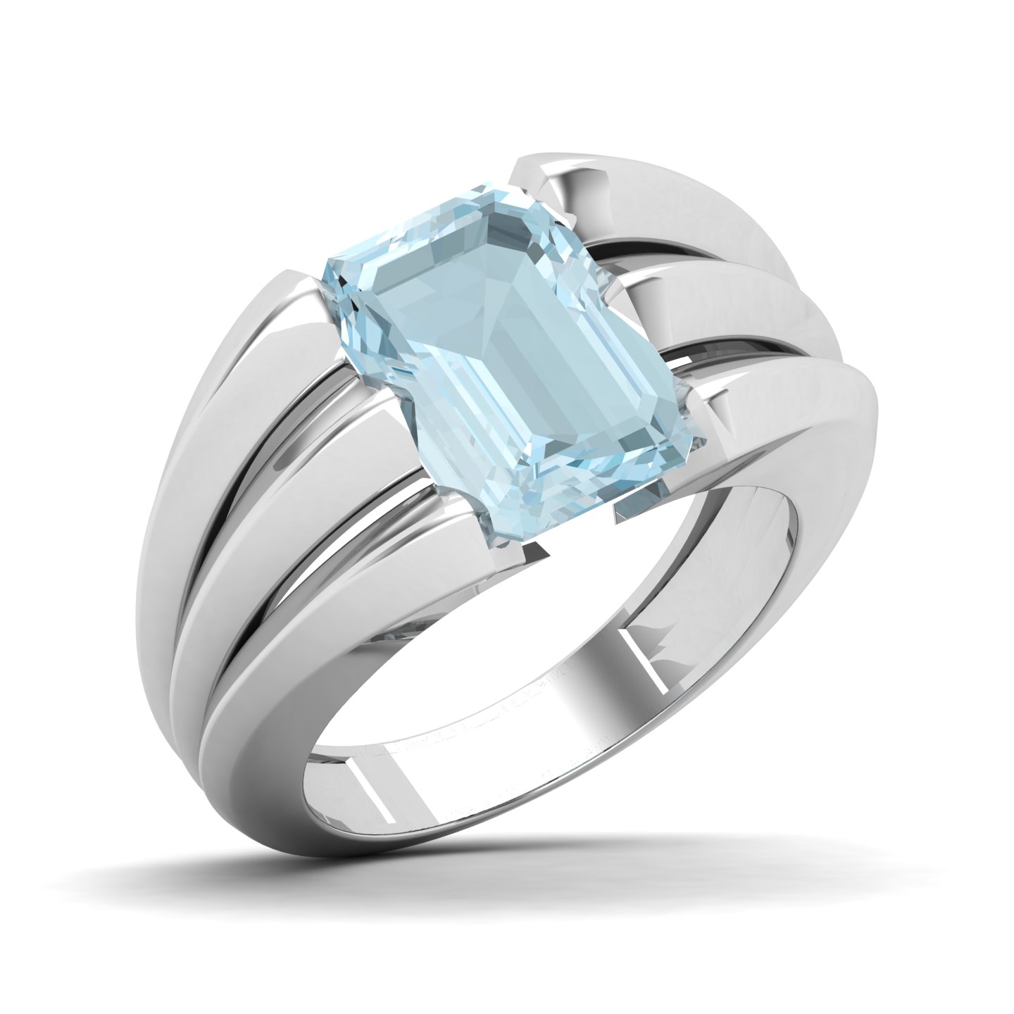 Neo Classical Aquamarine Ring