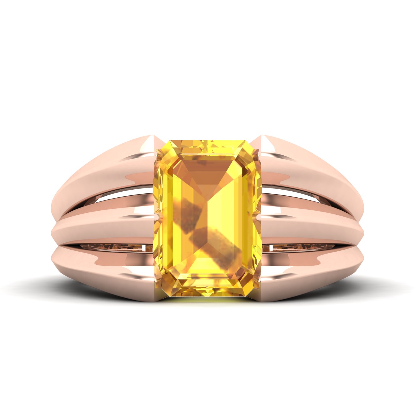 Neo Classical Yellow Sapphire Ring