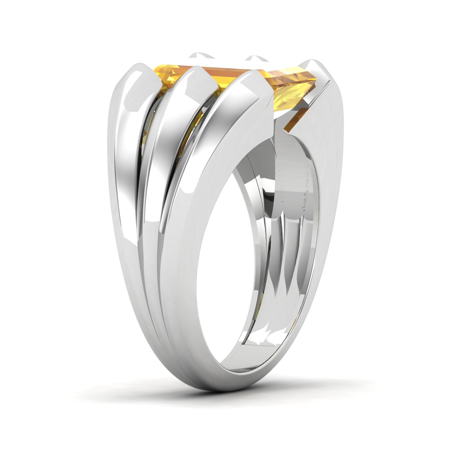 Neo Classical Yellow Sapphire Ring