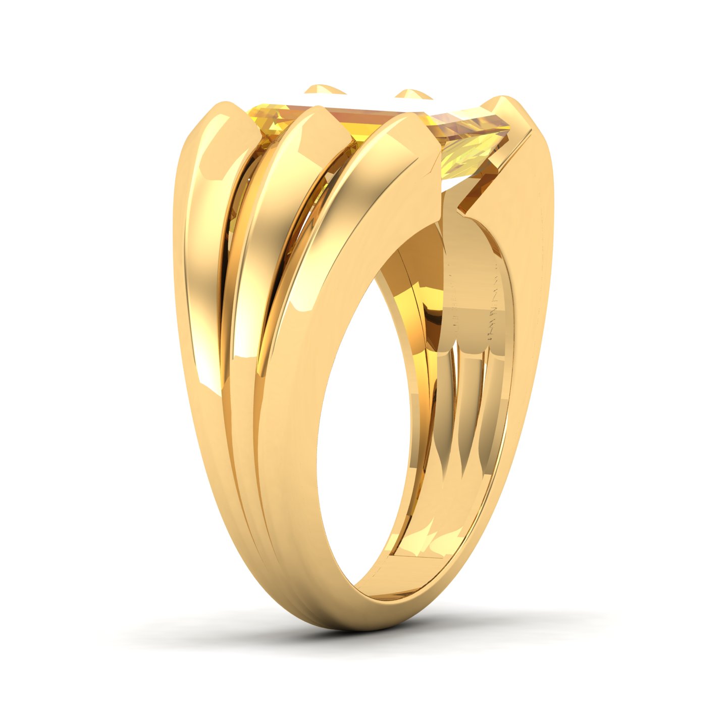 Neo Classical Yellow Sapphire Ring