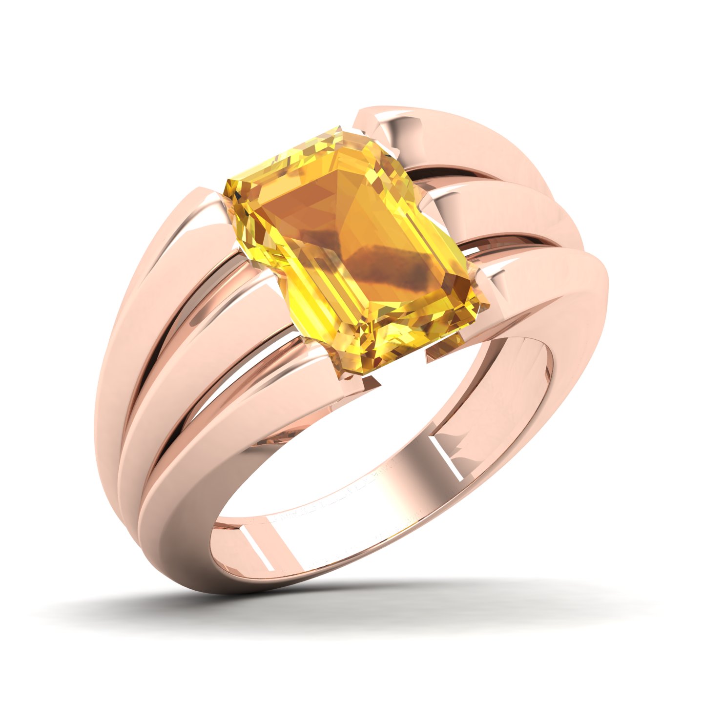 Neo Classical Yellow Sapphire Ring