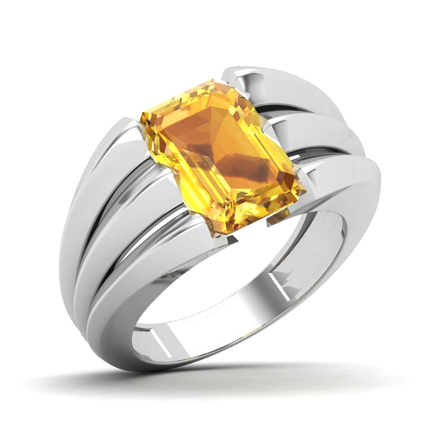Neo Classical Yellow Sapphire Ring
