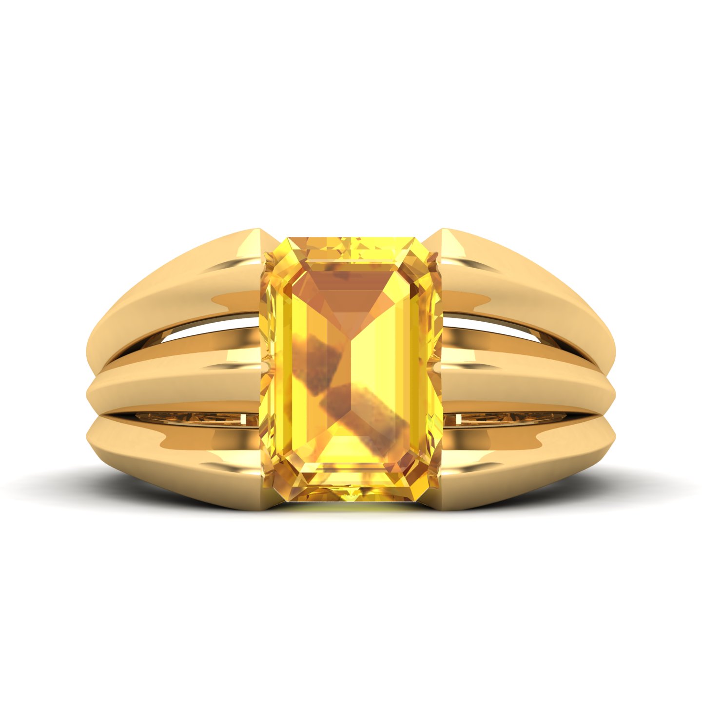 Neo Classical Yellow Sapphire Ring