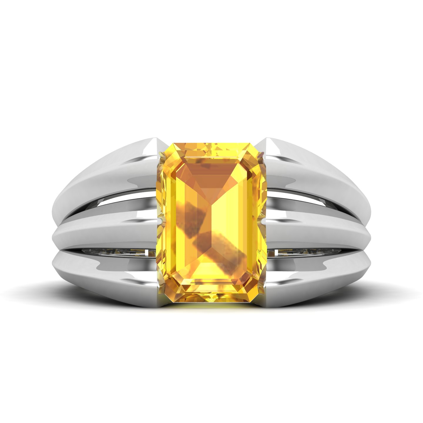 Neo Classical Yellow Sapphire Ring