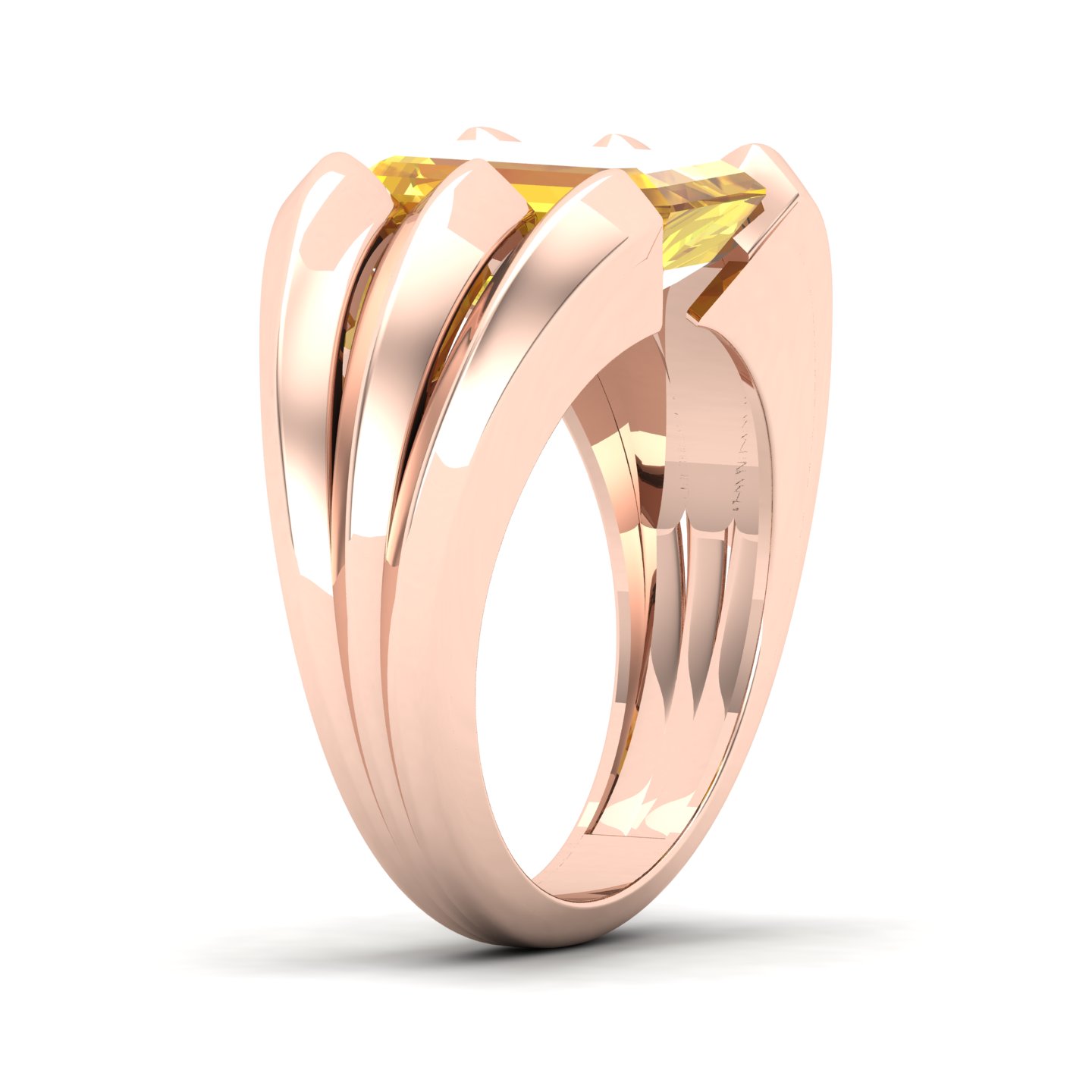 Neo Classical Yellow Sapphire Ring