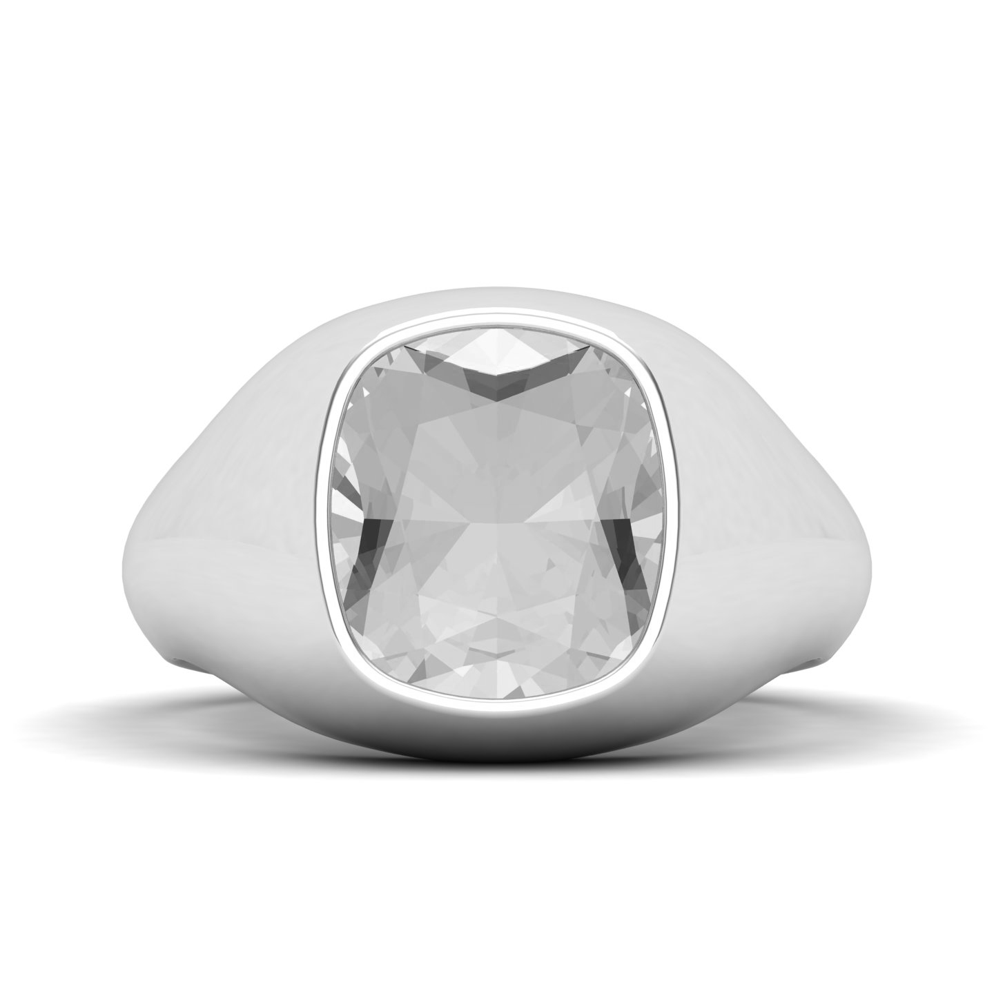 Ocean Serenity White Sapphire Solitaire Ring