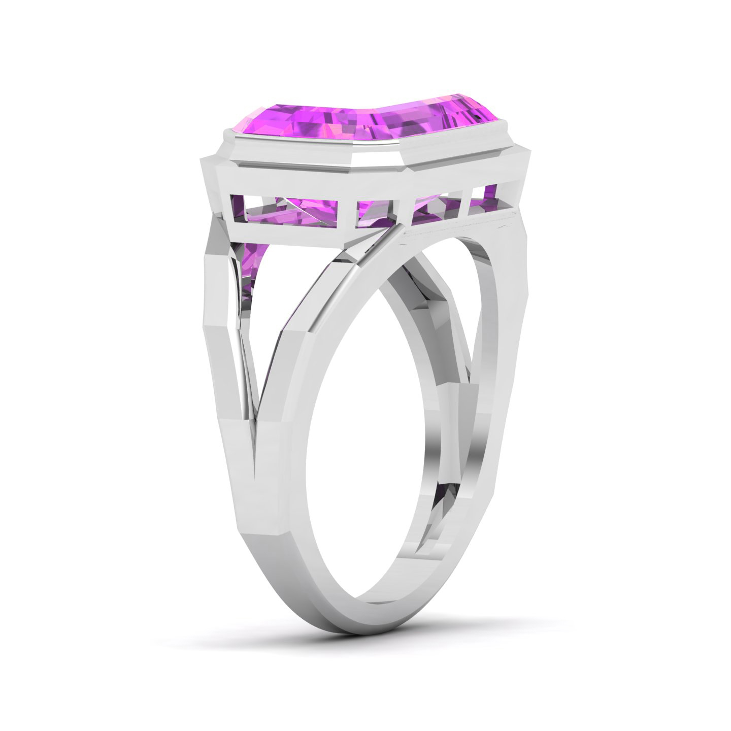 Octate Statement Pink Sapphire Ring