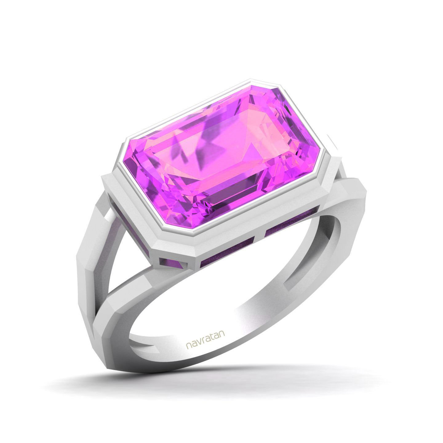 Octate Statement Pink Sapphire Ring