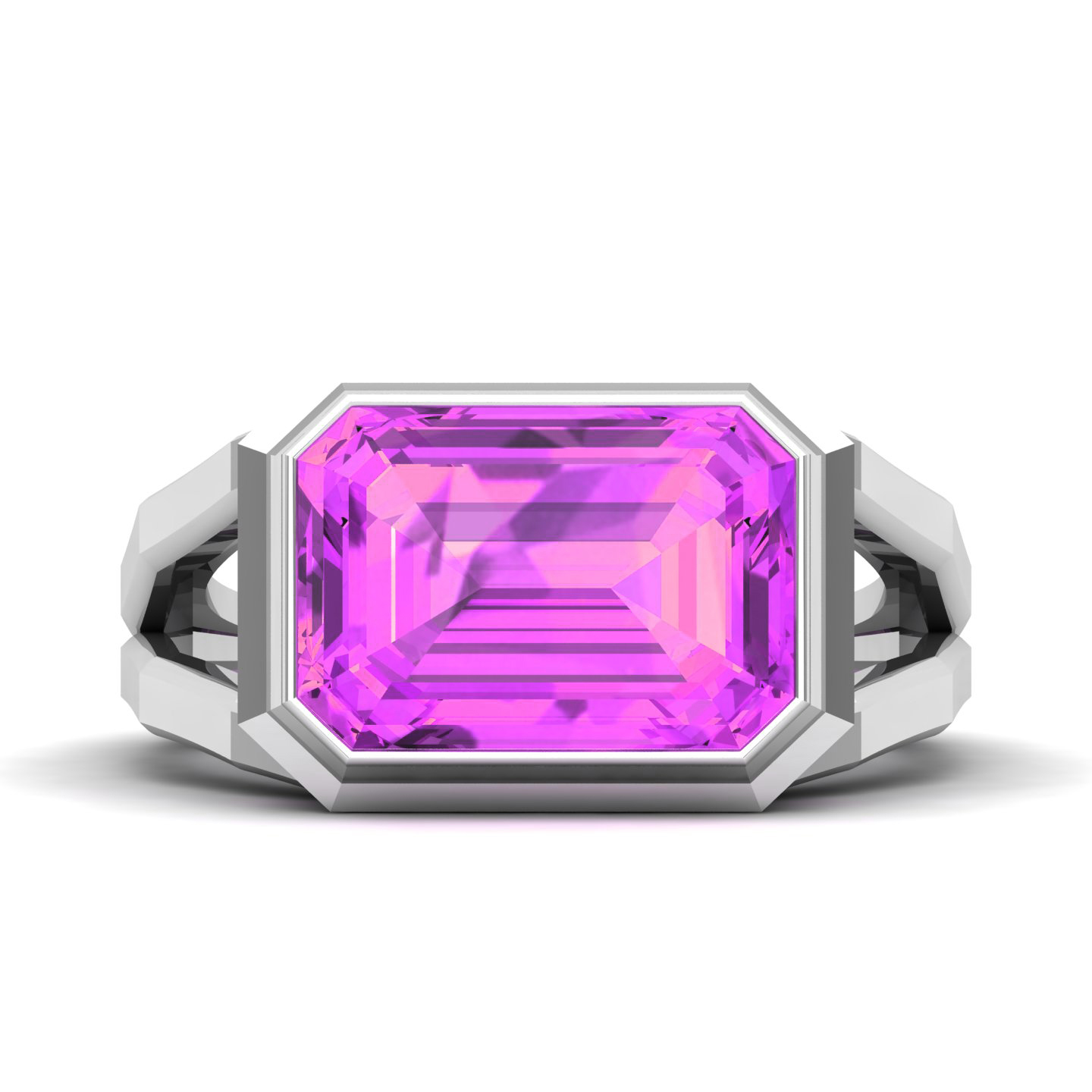 Octate Statement Pink Sapphire Ring
