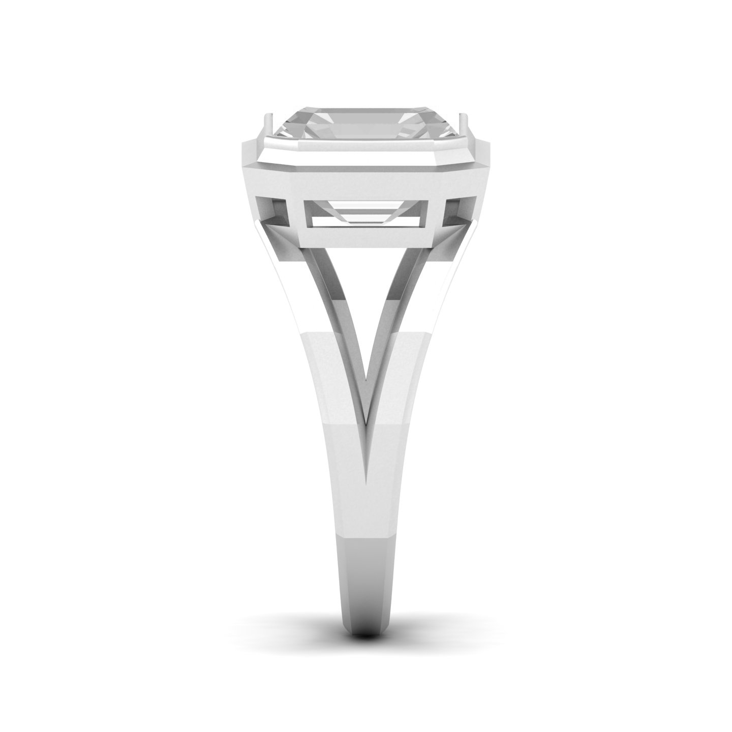 Octate Statement White Sapphire Ring