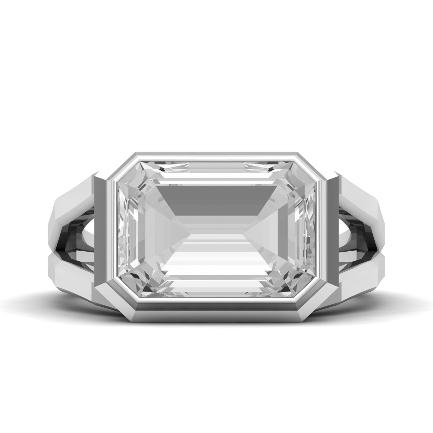 Octate Statement White Sapphire Ring