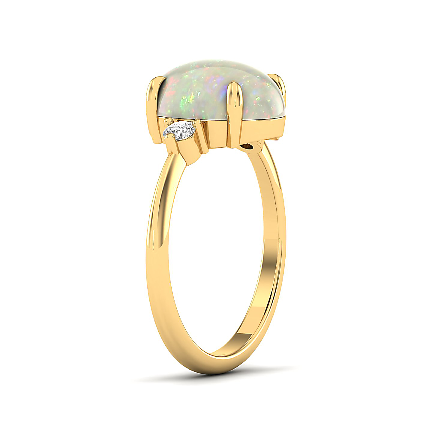 The Ornamental Asscher Opal Ring