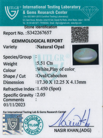 Opal - 5.51 Carat