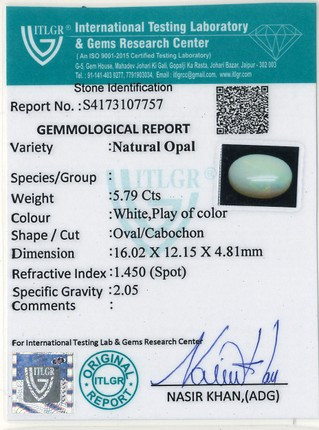 Opal - 5.79 Carat