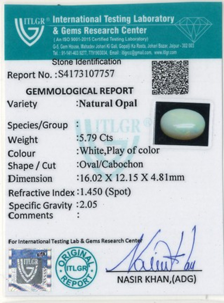 Opal - 5.79 Carat