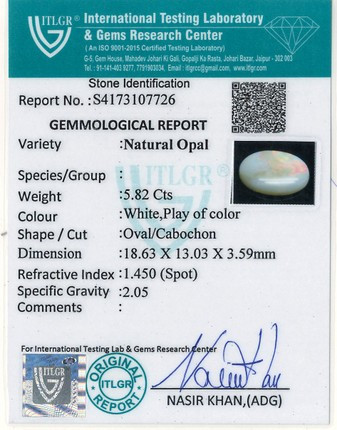 Opal - 5.82 Carat