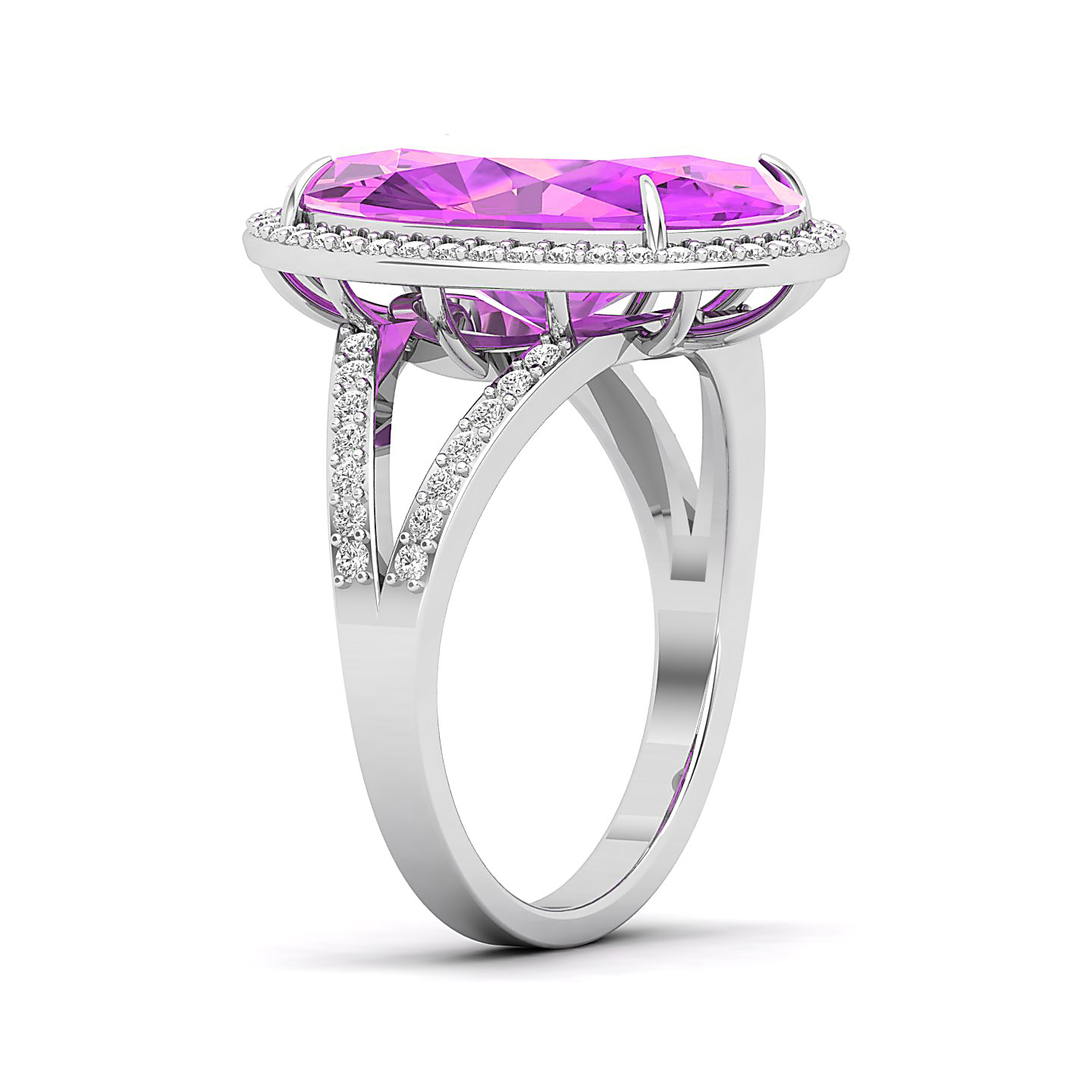 Orchid Spark Pink Sapphire Ring