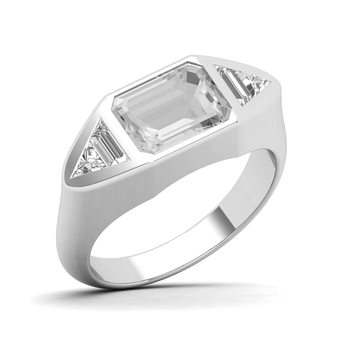 Past Present Future Trio White Sapphire Ring