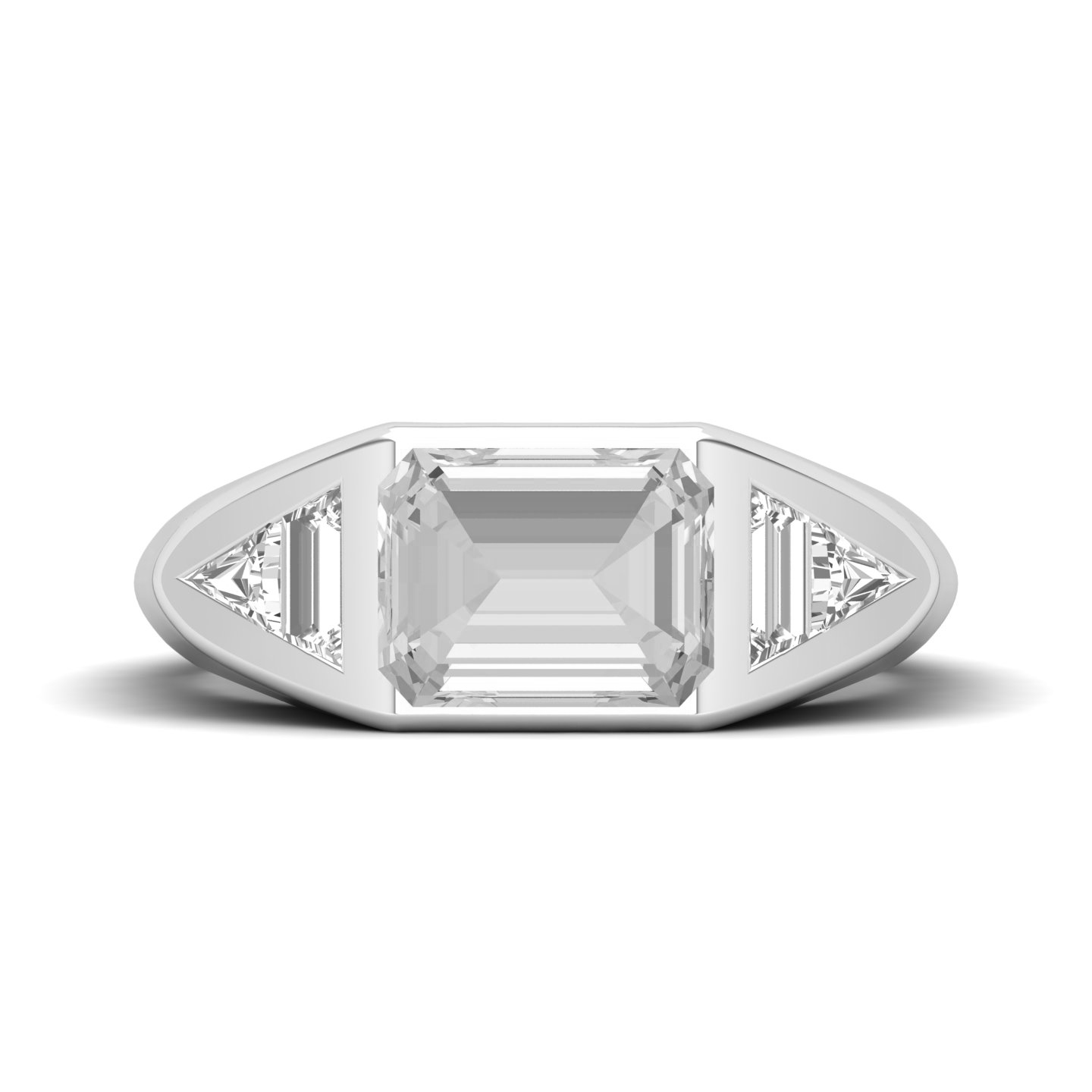 Past Present Future Trio White Sapphire Ring