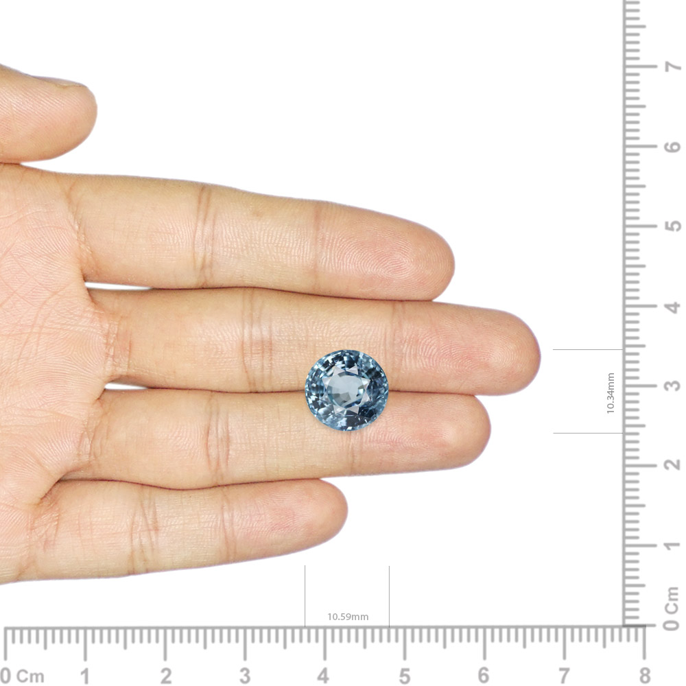 Pastel Greyish Blue Sapphire - 6.95 Carat