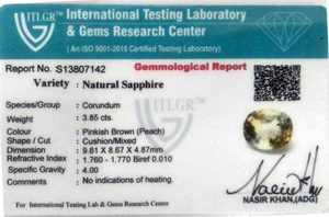 Peach Sapphire - 3.85 Carat