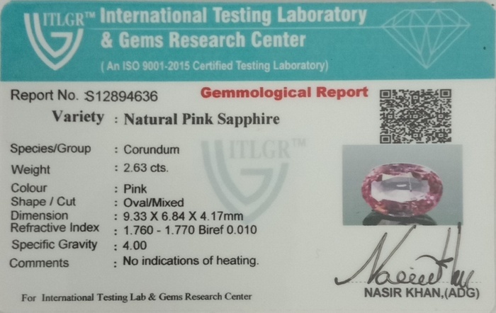 Pink Sapphire - 2.63 Carat