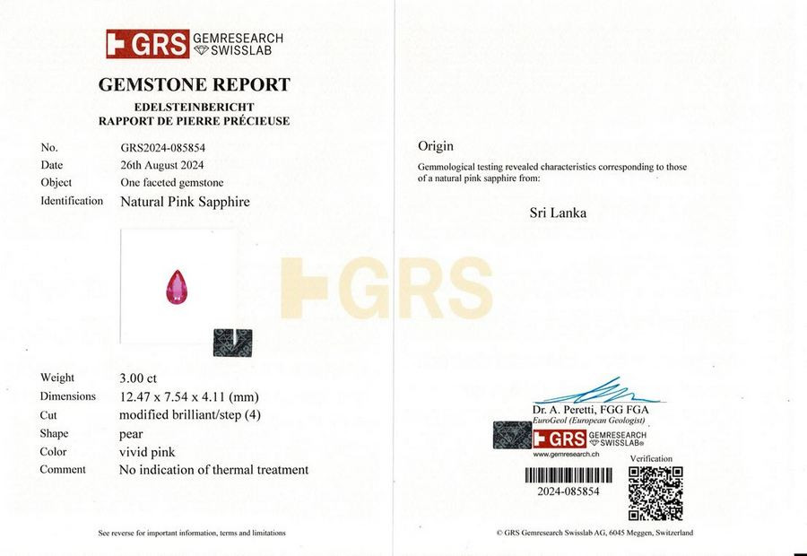 Pink Sapphire - 3.00 Carat