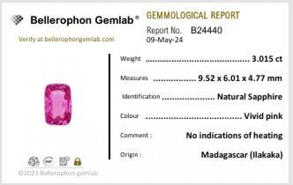 Pink Sapphire - 3.015 Carat