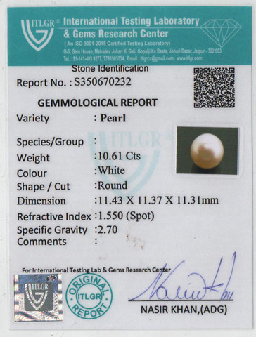 South Sea Pearl - 10.63 Carat