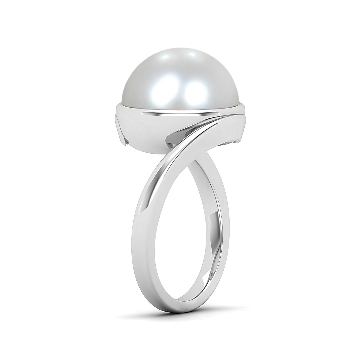 The curvy pearl gold ring