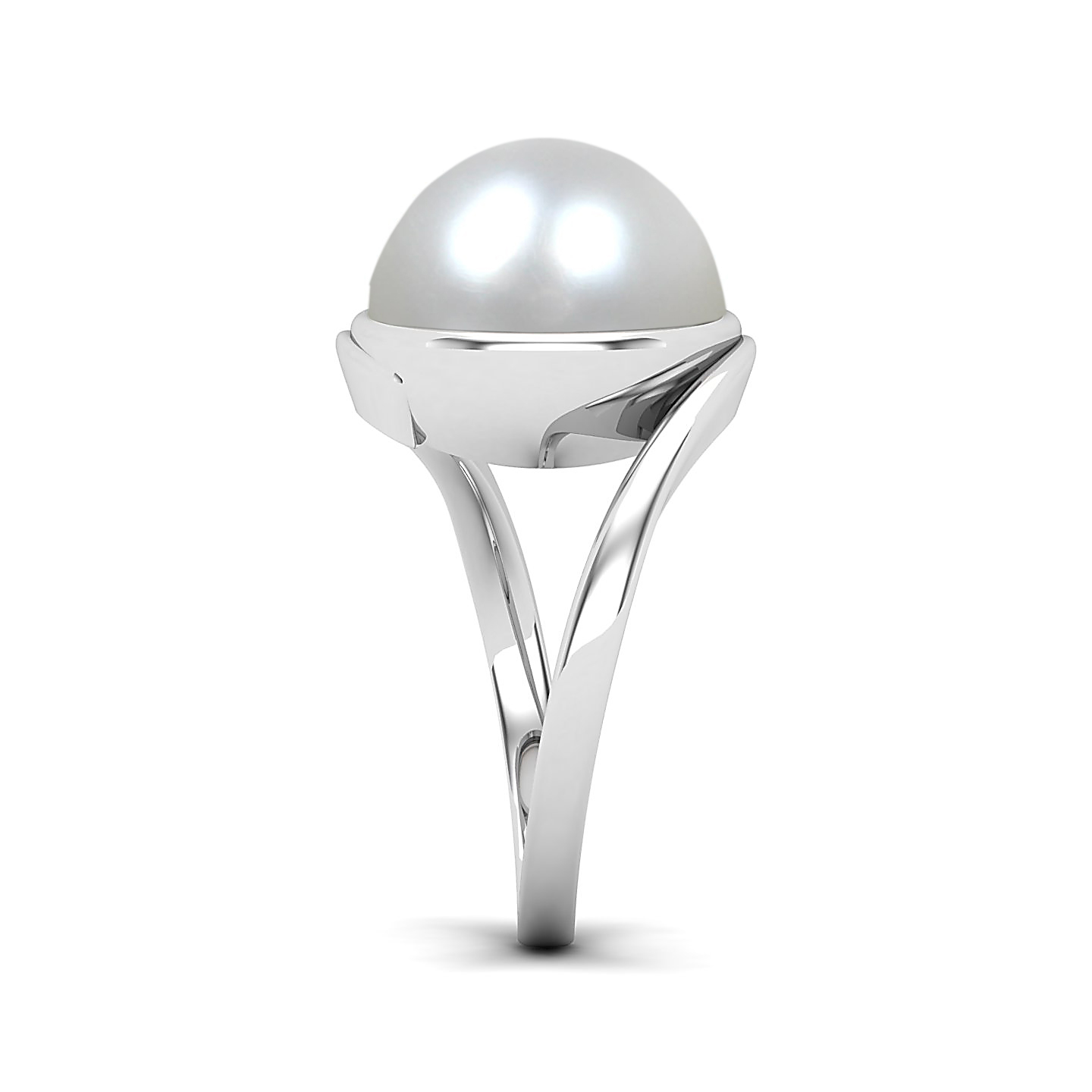 The curvy pearl gold ring