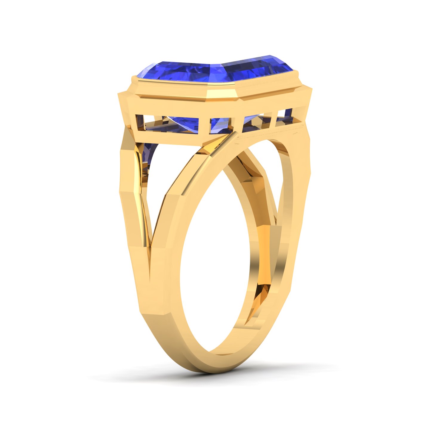 Pristine Split Shank Tanzanite Ring