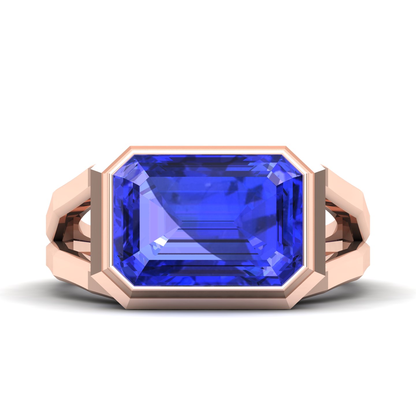 Pristine Split Shank Tanzanite Ring