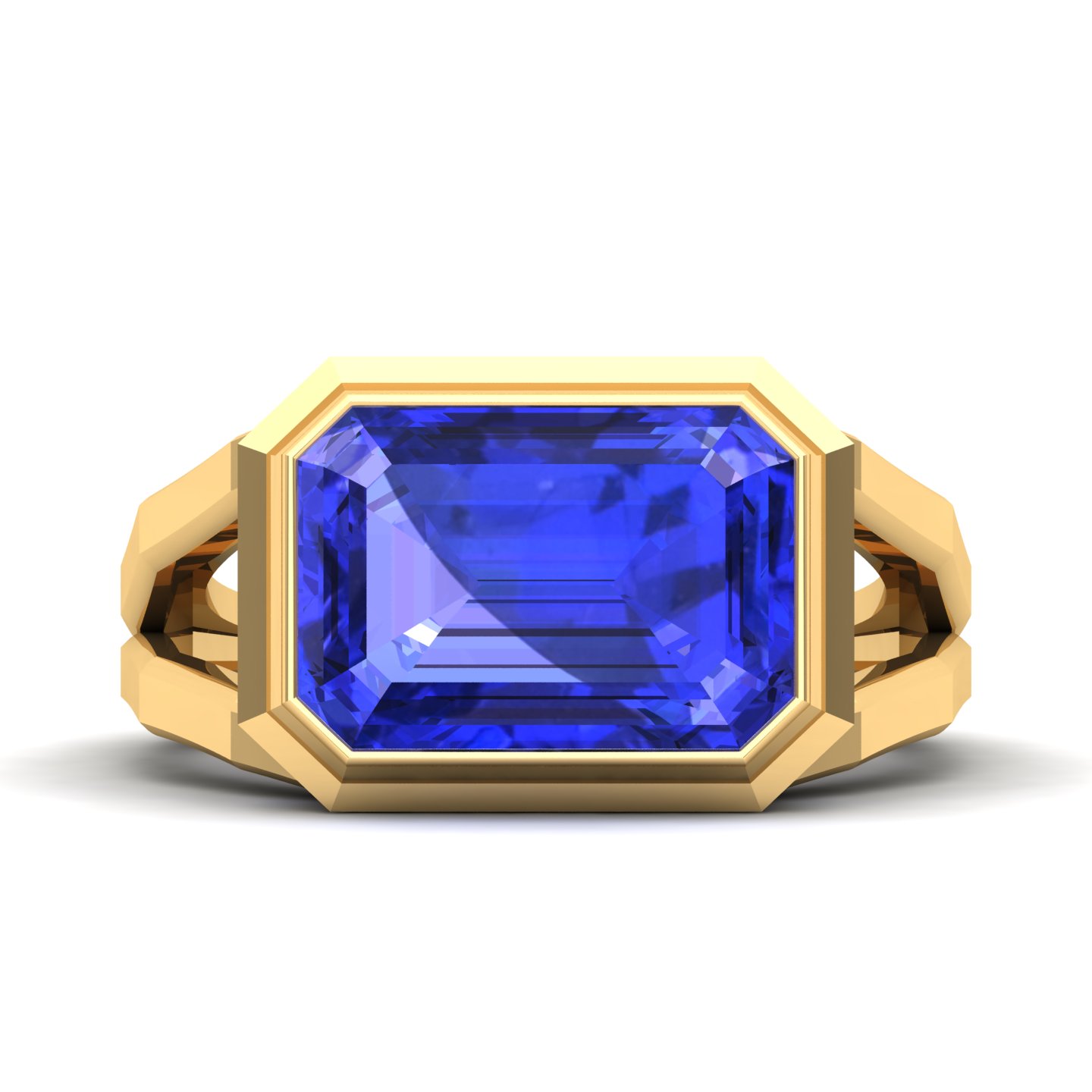 Pristine Split Shank Tanzanite Ring