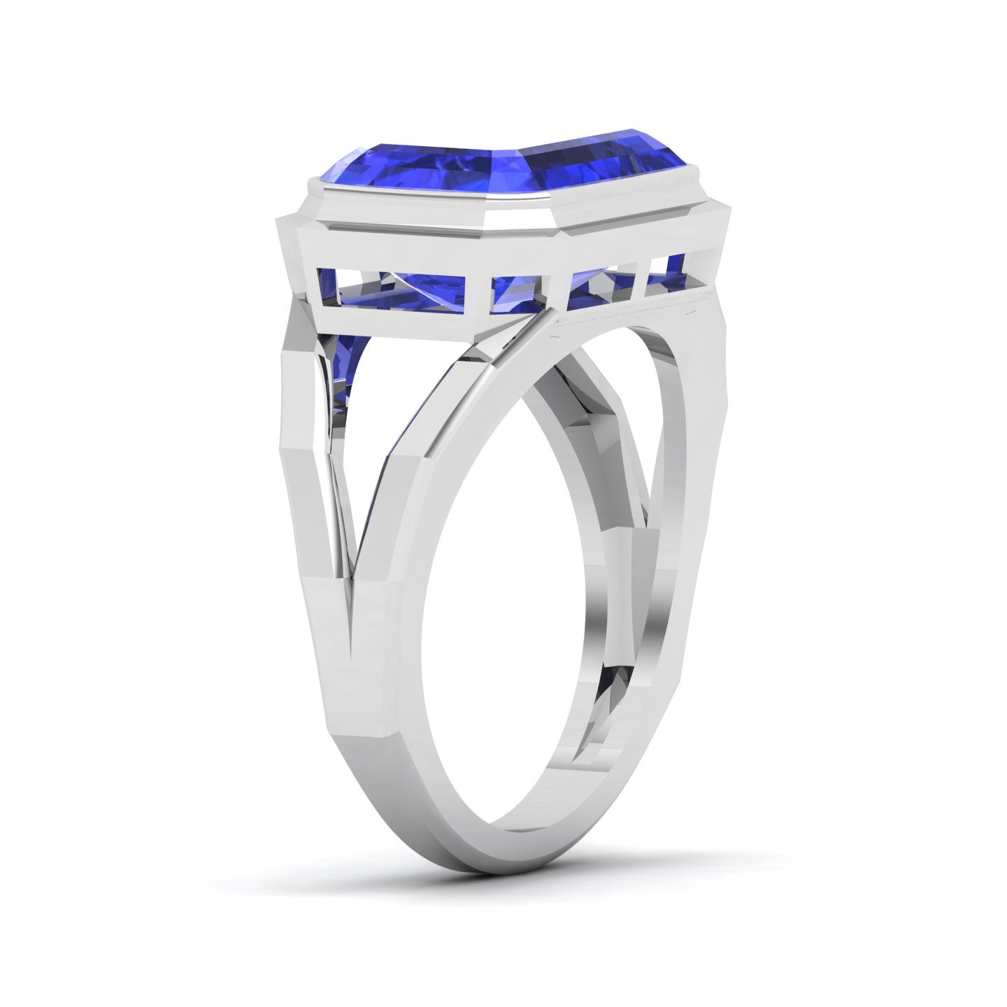 Pristine Split Shank Tanzanite Ring
