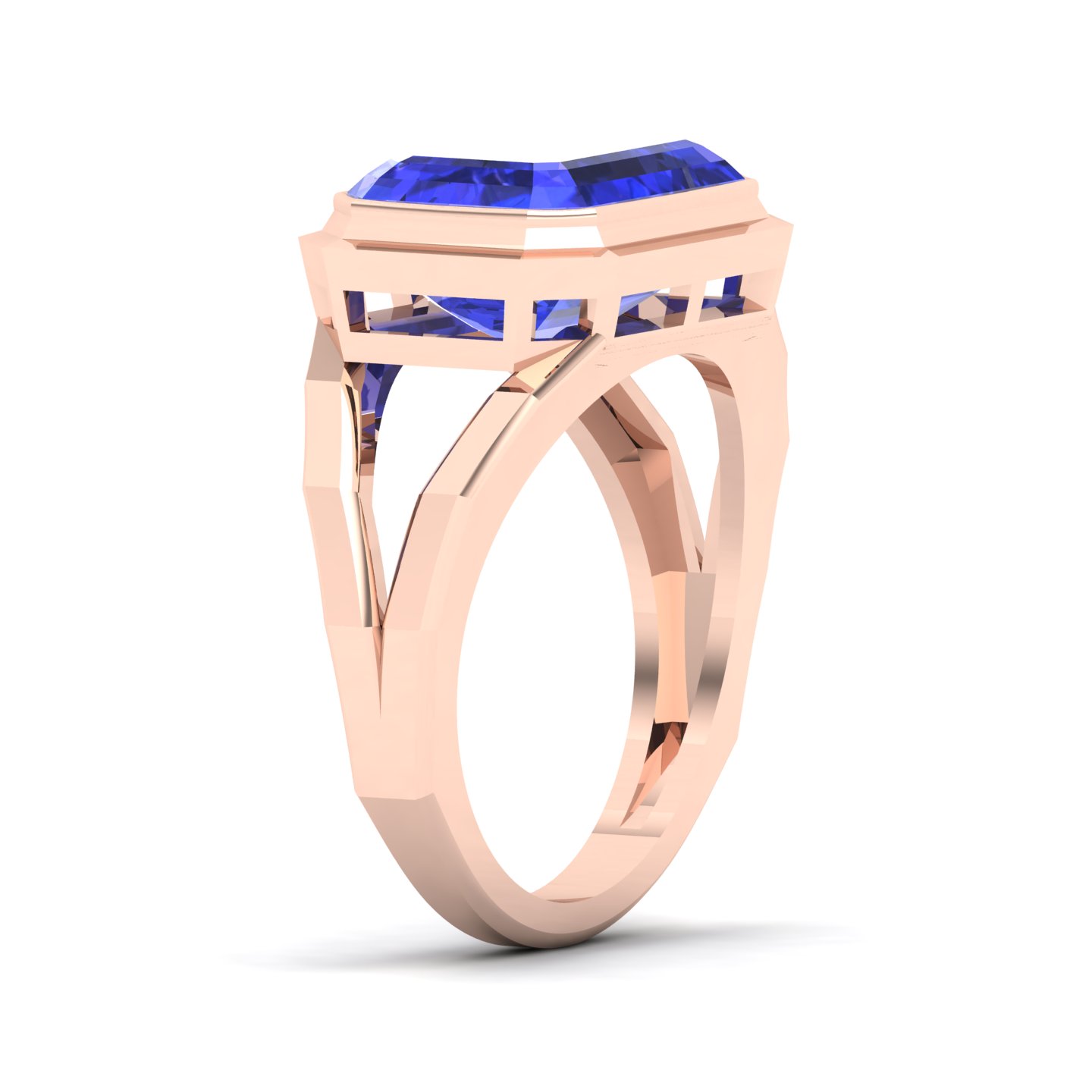 Pristine Split Shank Tanzanite Ring