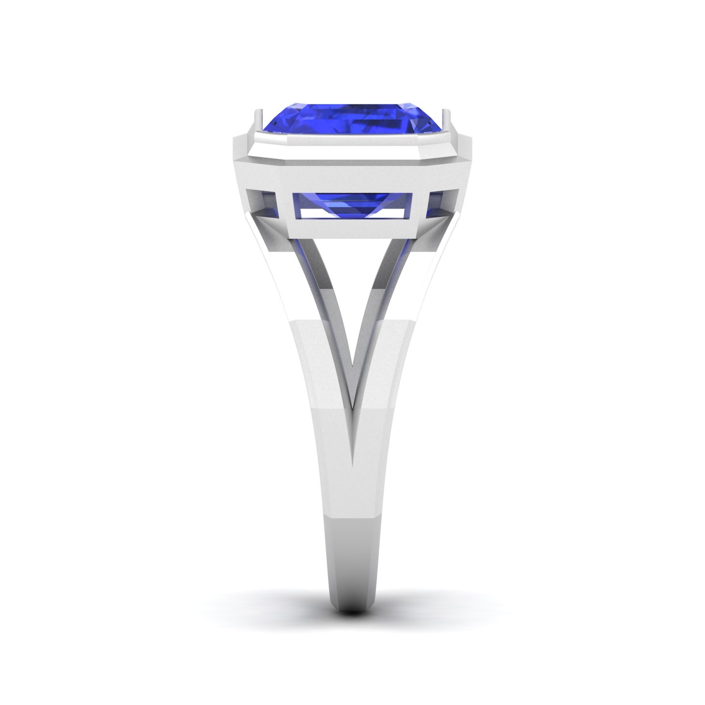 Pristine Split Shank Tanzanite Ring