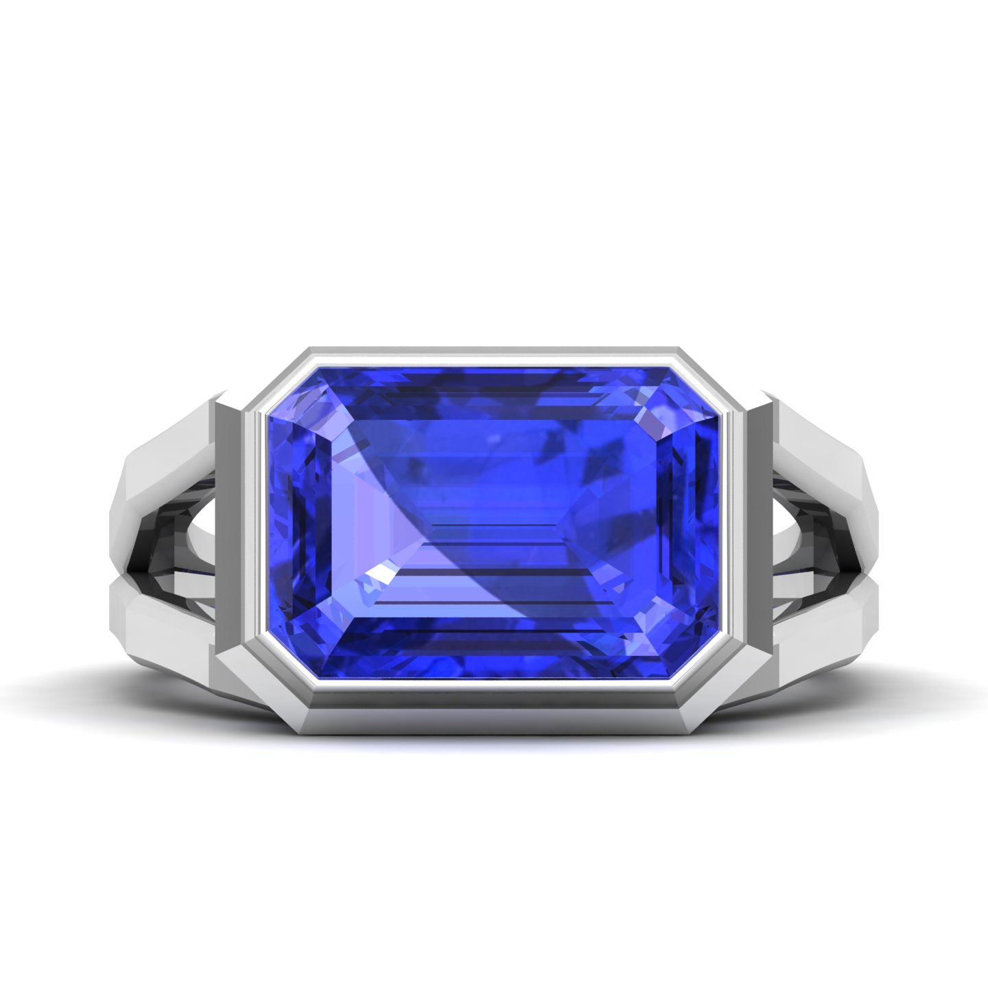 Pristine Split Shank Tanzanite Ring