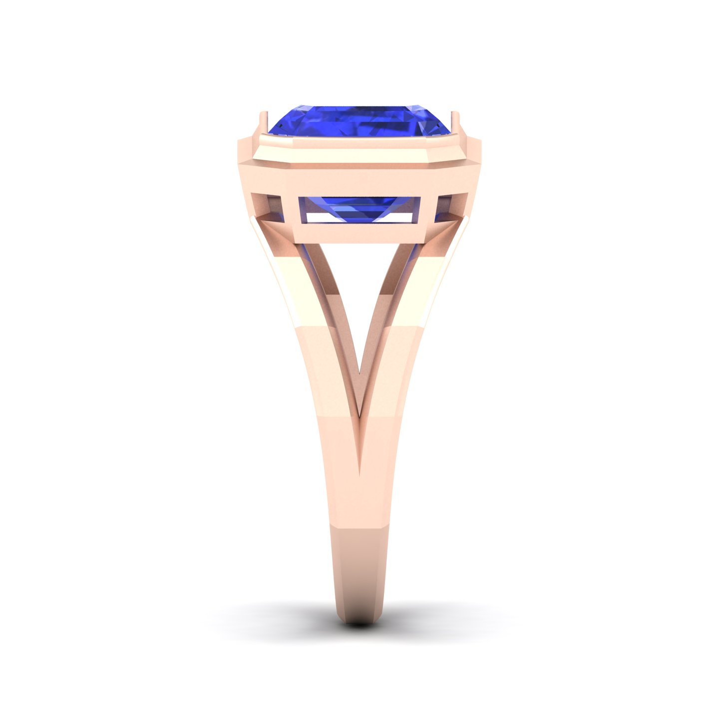 Pristine Split Shank Tanzanite Ring