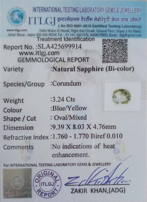 Bi-Colour Sapphire - 3.24 Carat