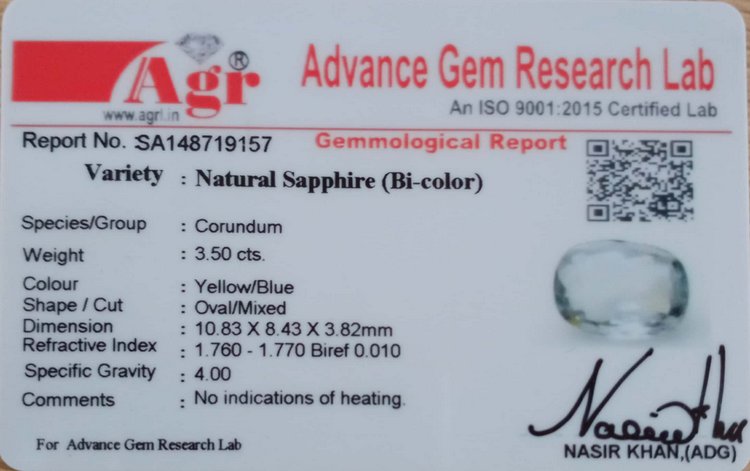 Bi-Colour Sapphire - 3.50 Carat